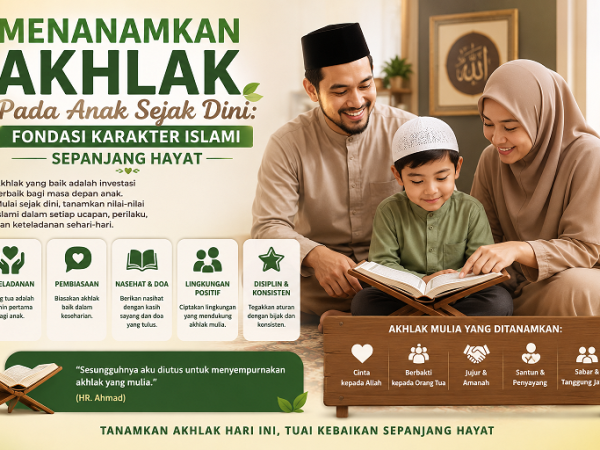 Menanamkan Akhlak pada Anak Sejak Dini: Fondasi Karakter Islami Sepanjang Hayat