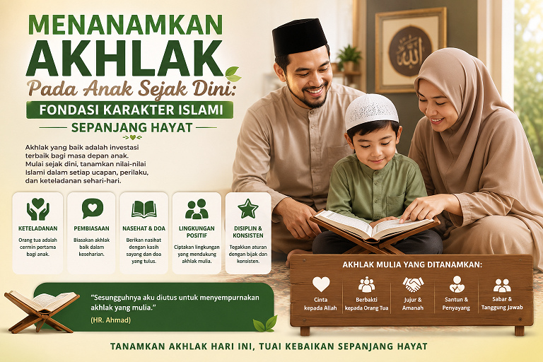 Menanamkan Akhlak pada Anak Sejak Dini: Fondasi Karakter Islami Sepanjang Hayat
